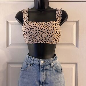 Bikini Top / Size 12-14/ Cheetah Print (Target)